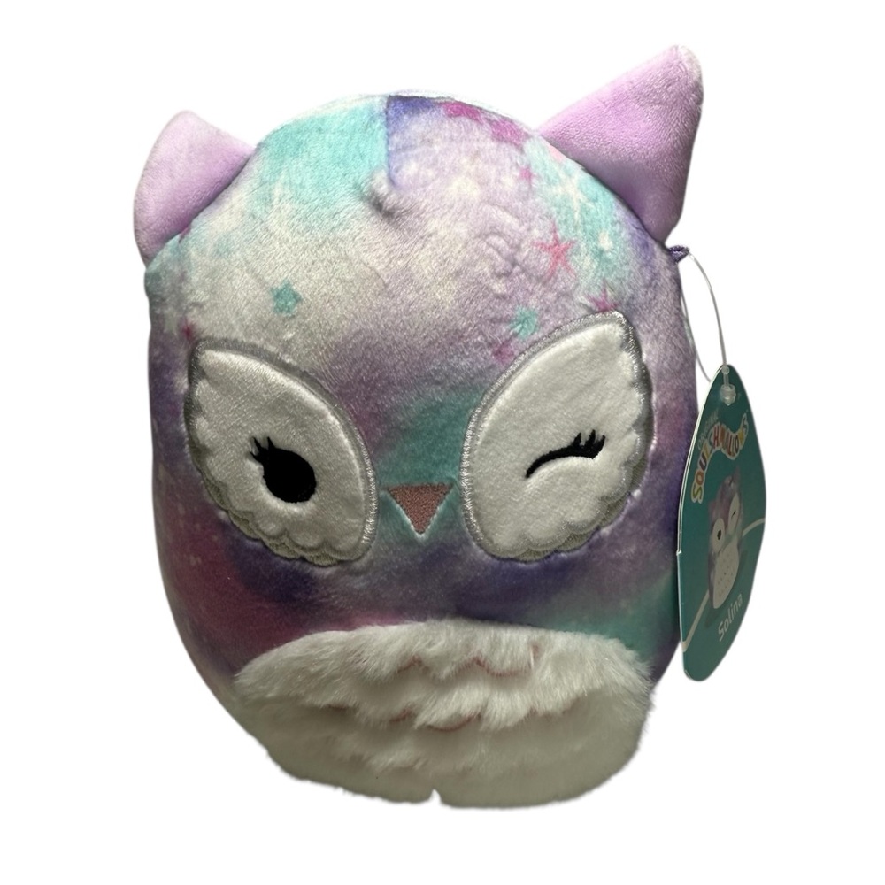 Original Squishmallows Solina Purple & White Owl Plush – Ages 3+